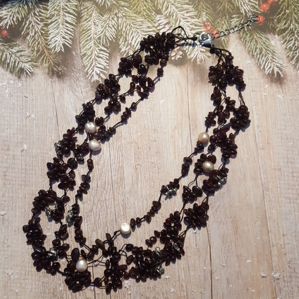 Mozambique Garnet, Freshwater Pearl